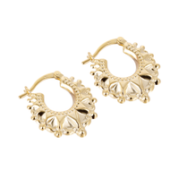 gold traditional hoops - gold hoops - gold traditional earrings - seol gold
