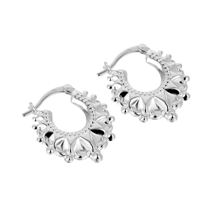 creole - traditional hoop - silver hoop - silver hoop earring - silver hoops - seol gold