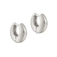 silver chubby hoops - seolgold