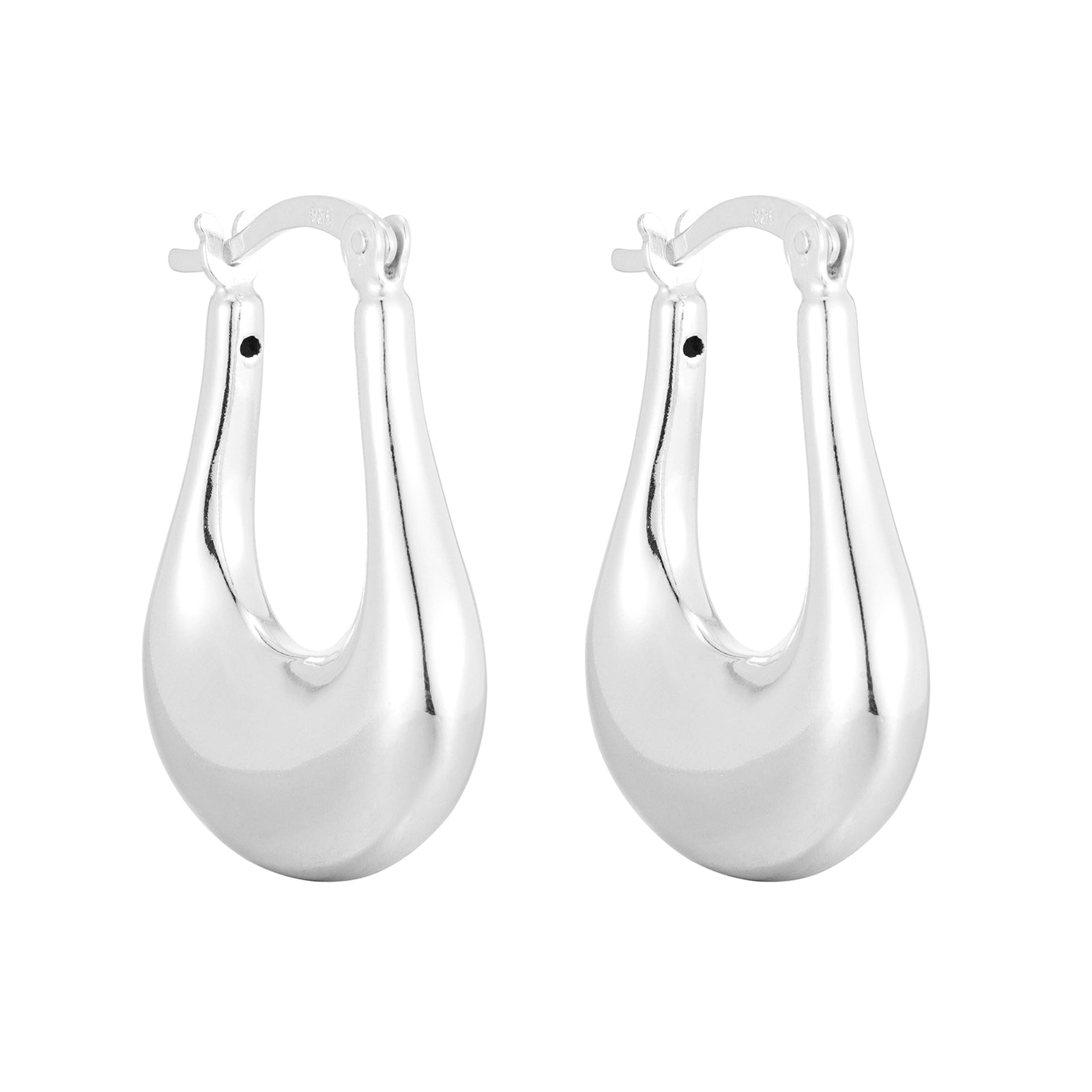 Seol Gold - Chunky Molten Creole Hoops - Sterling Silver .925