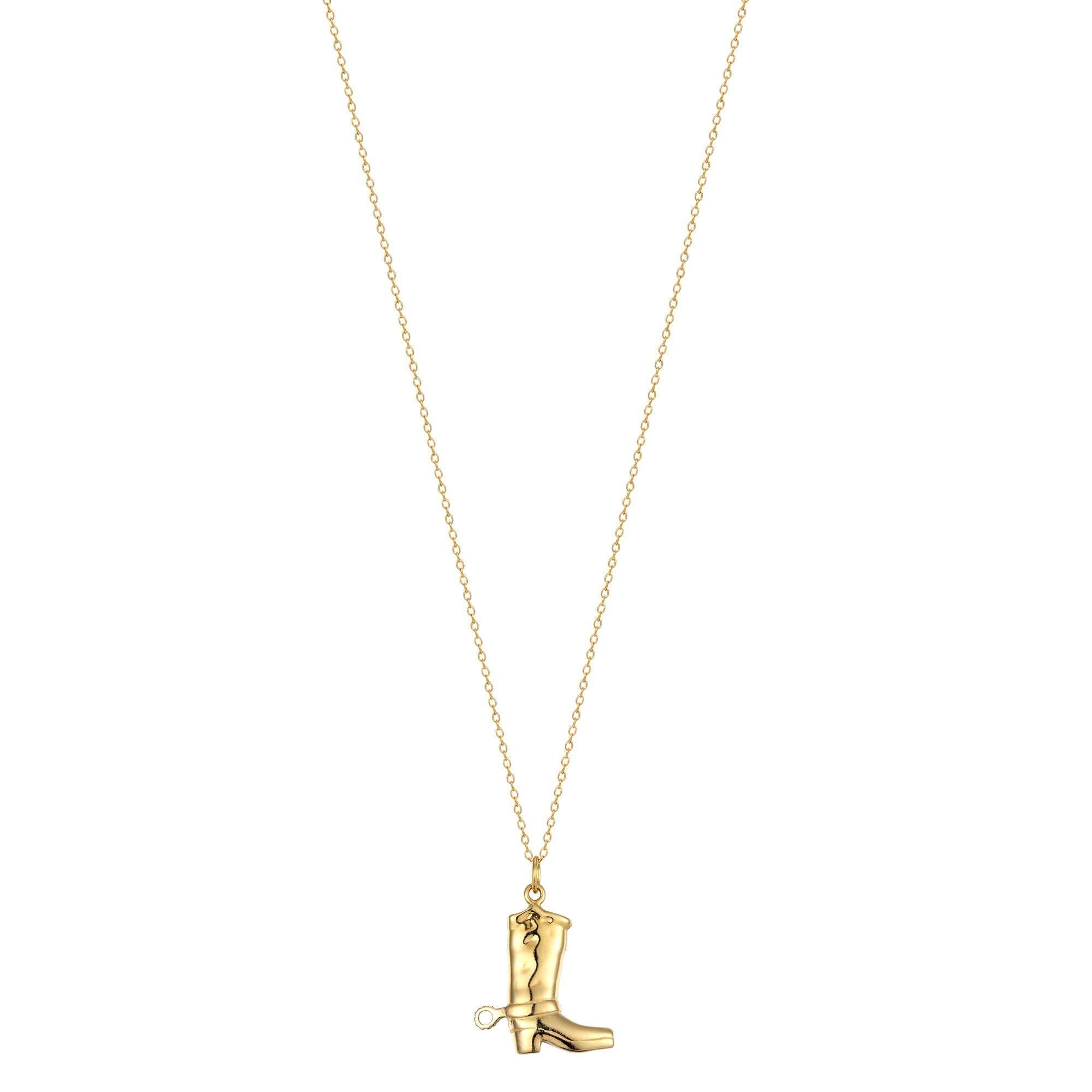 gold Cowboy boot - boot pendant - seolgold