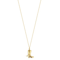 gold Cowboy boot - boot pendant - seolgold