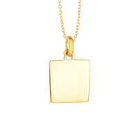 Square Disc Pendant - Seol Gold