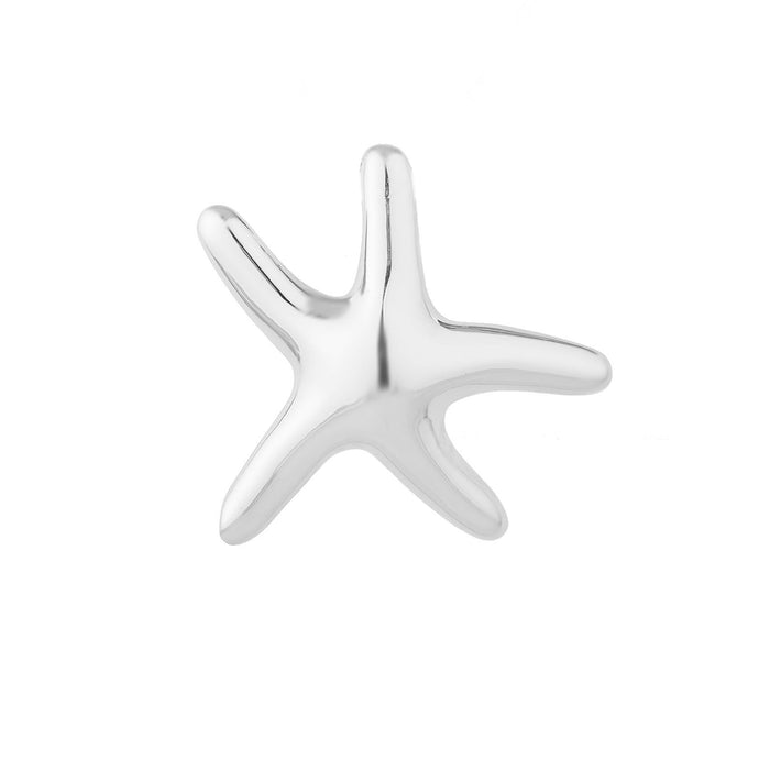 Extra Large Lightweight Chunky Puffed Starfish Pendant - seolgold