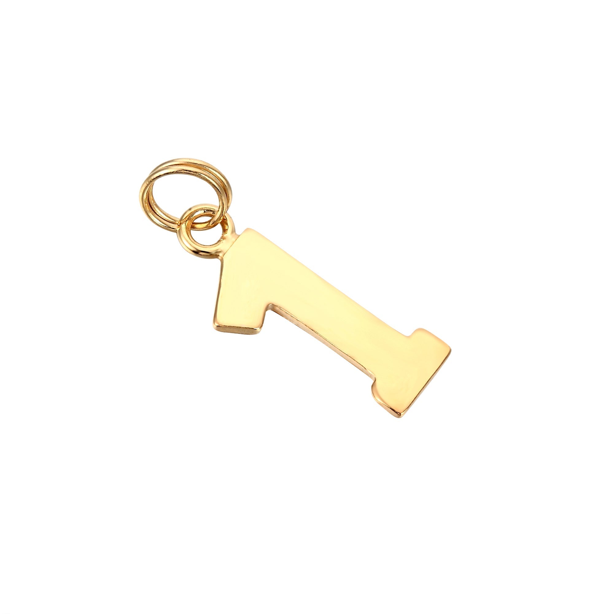 18ct Gold Plated Varsity Number Pendant