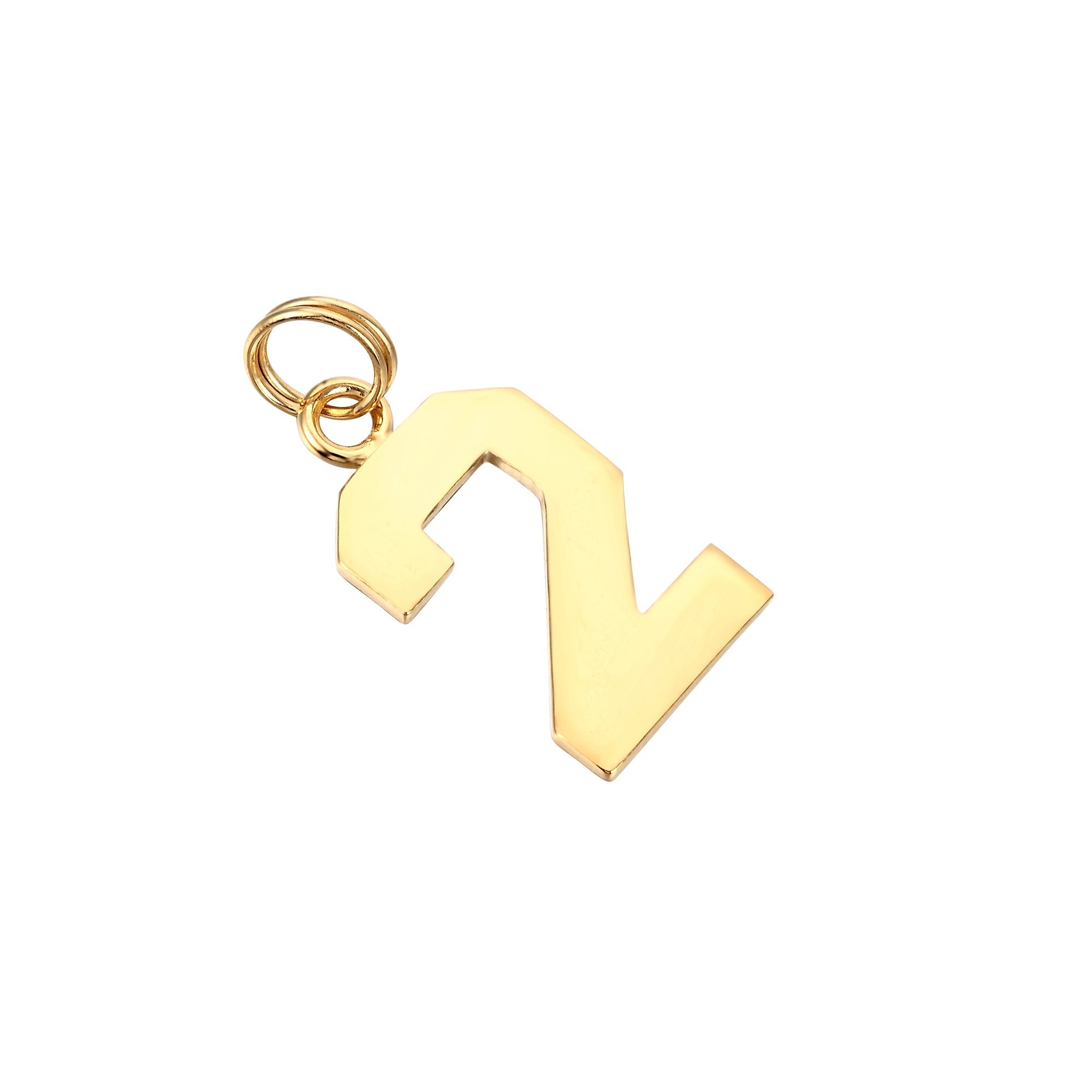 18ct Gold Plated Varsity Number Pendant