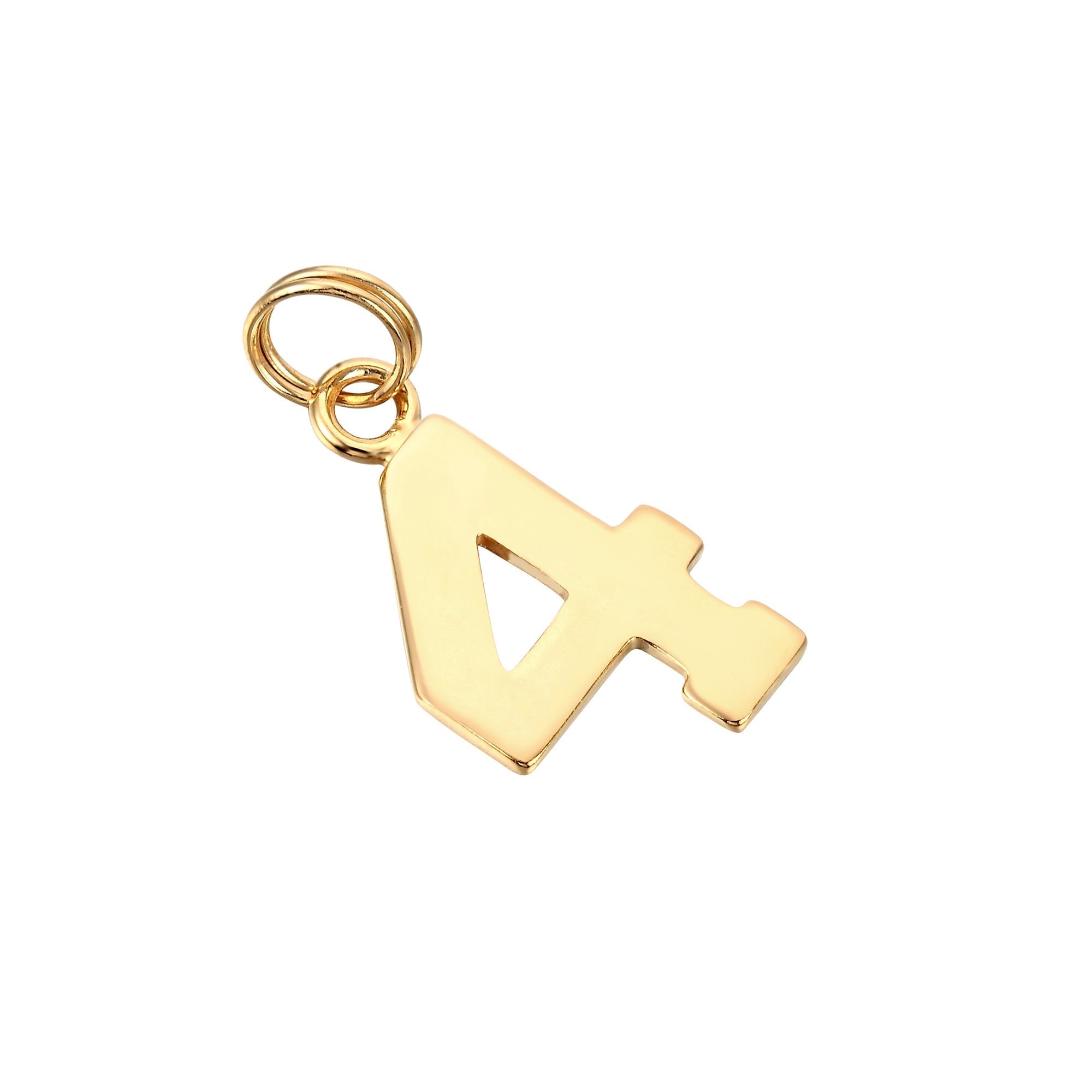 18ct Gold Plated Varsity Number Pendant