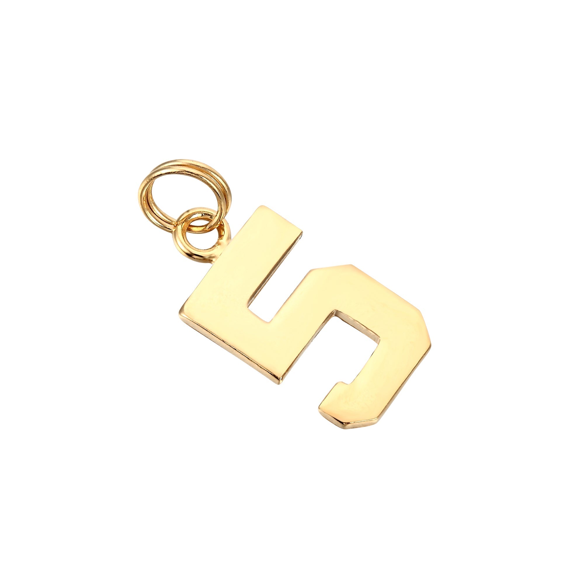18ct Gold Plated Varsity Number Pendant