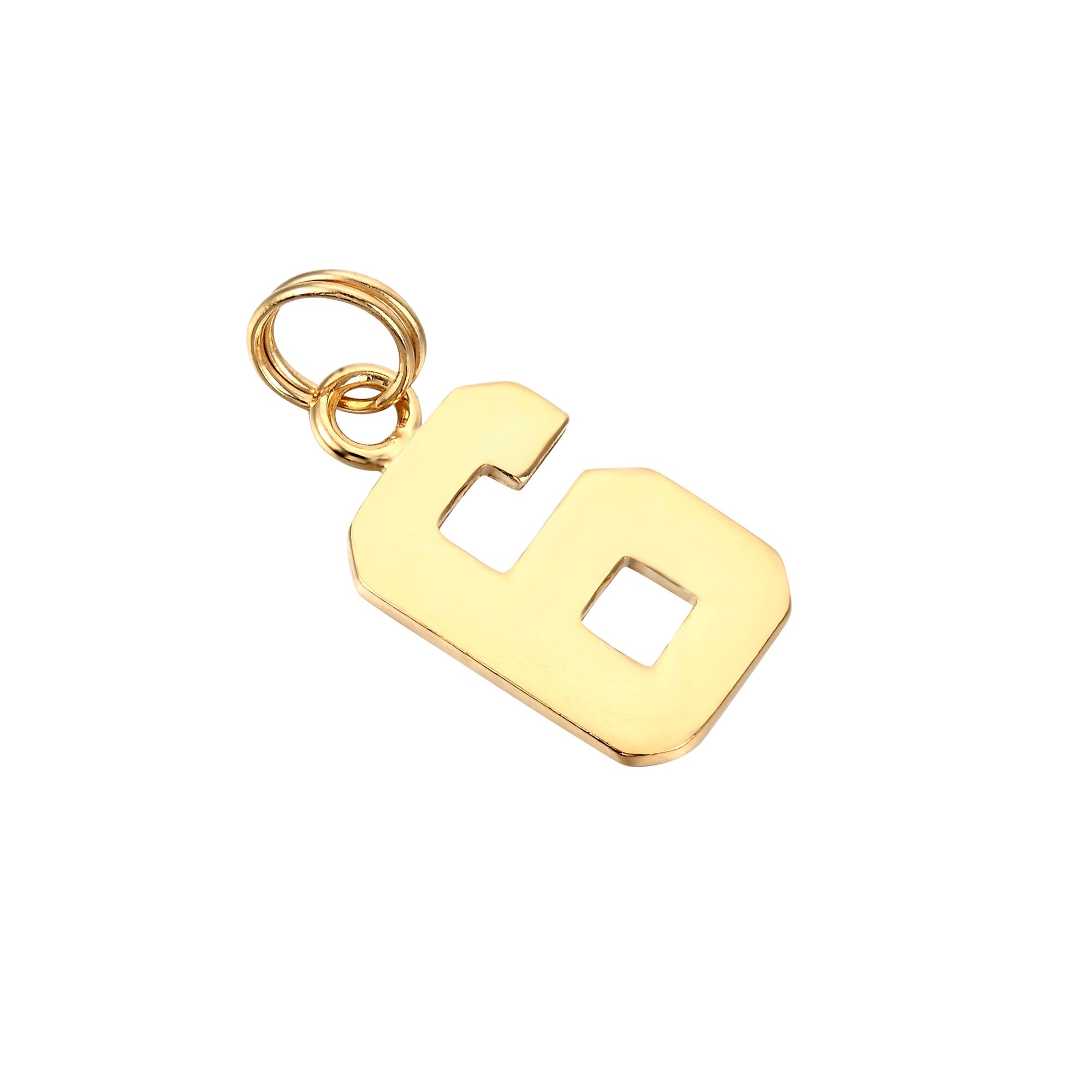 18ct Gold Plated Varsity Number Pendant