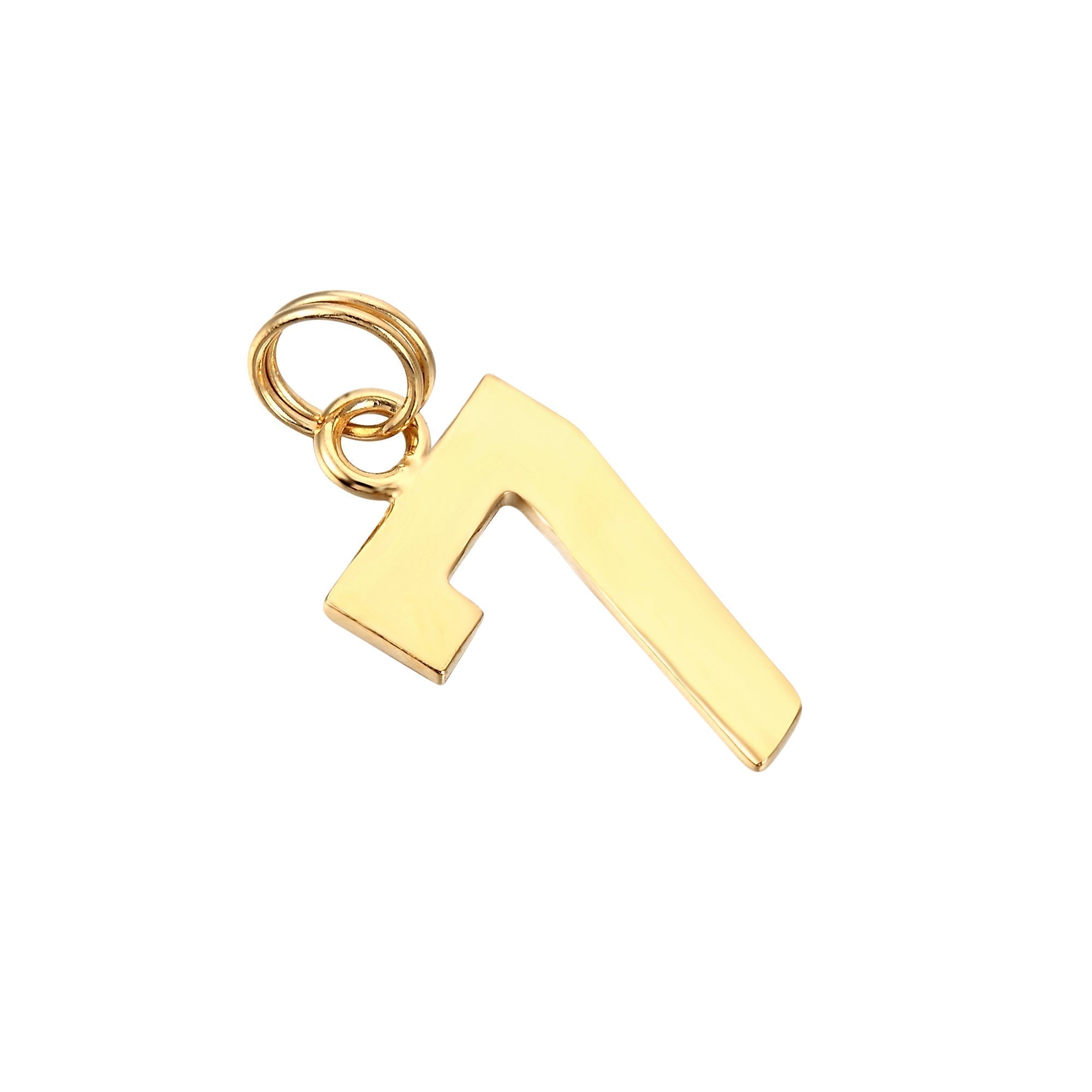 18ct Gold Plated Varsity Number Pendant