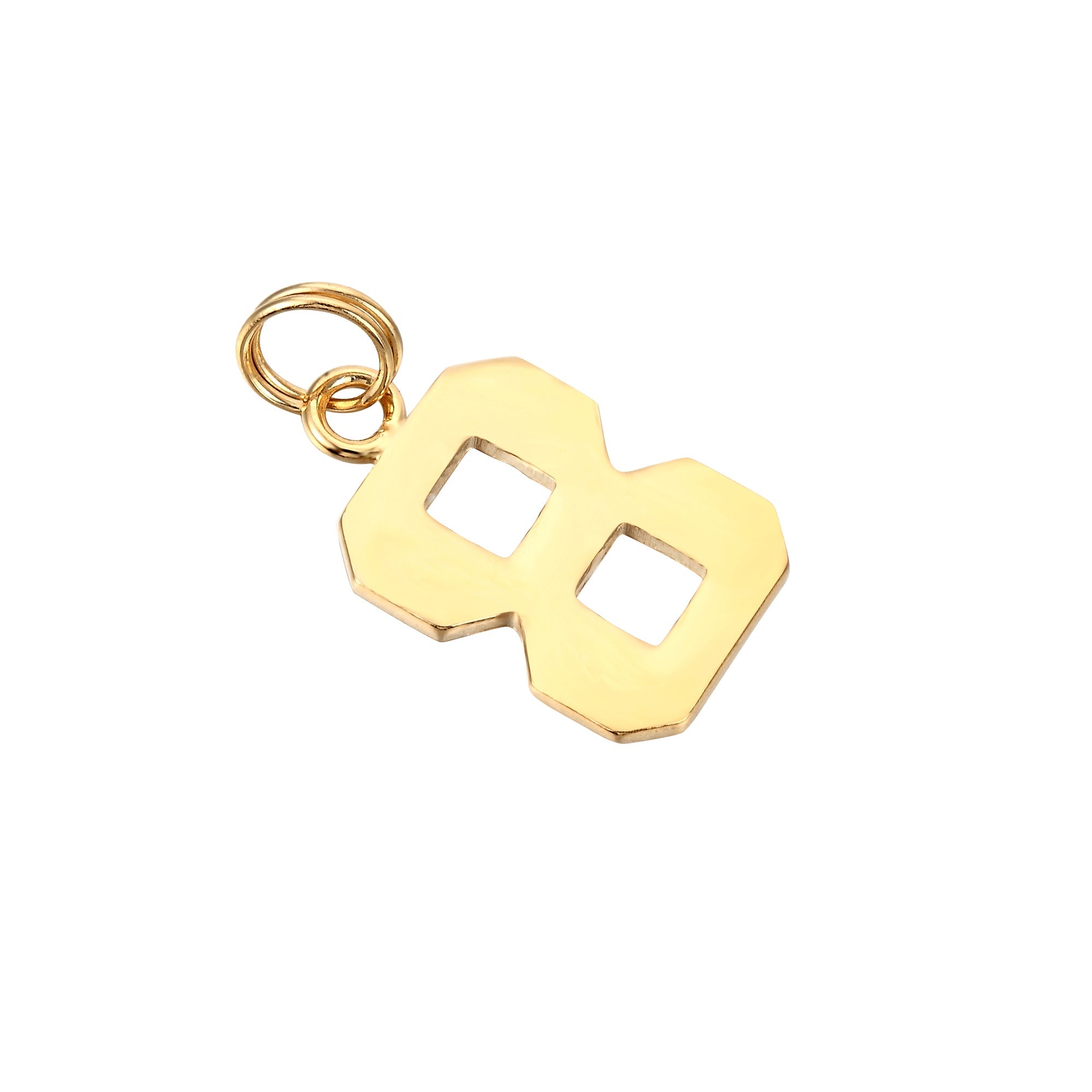 18ct Gold Plated Varsity Number Pendant