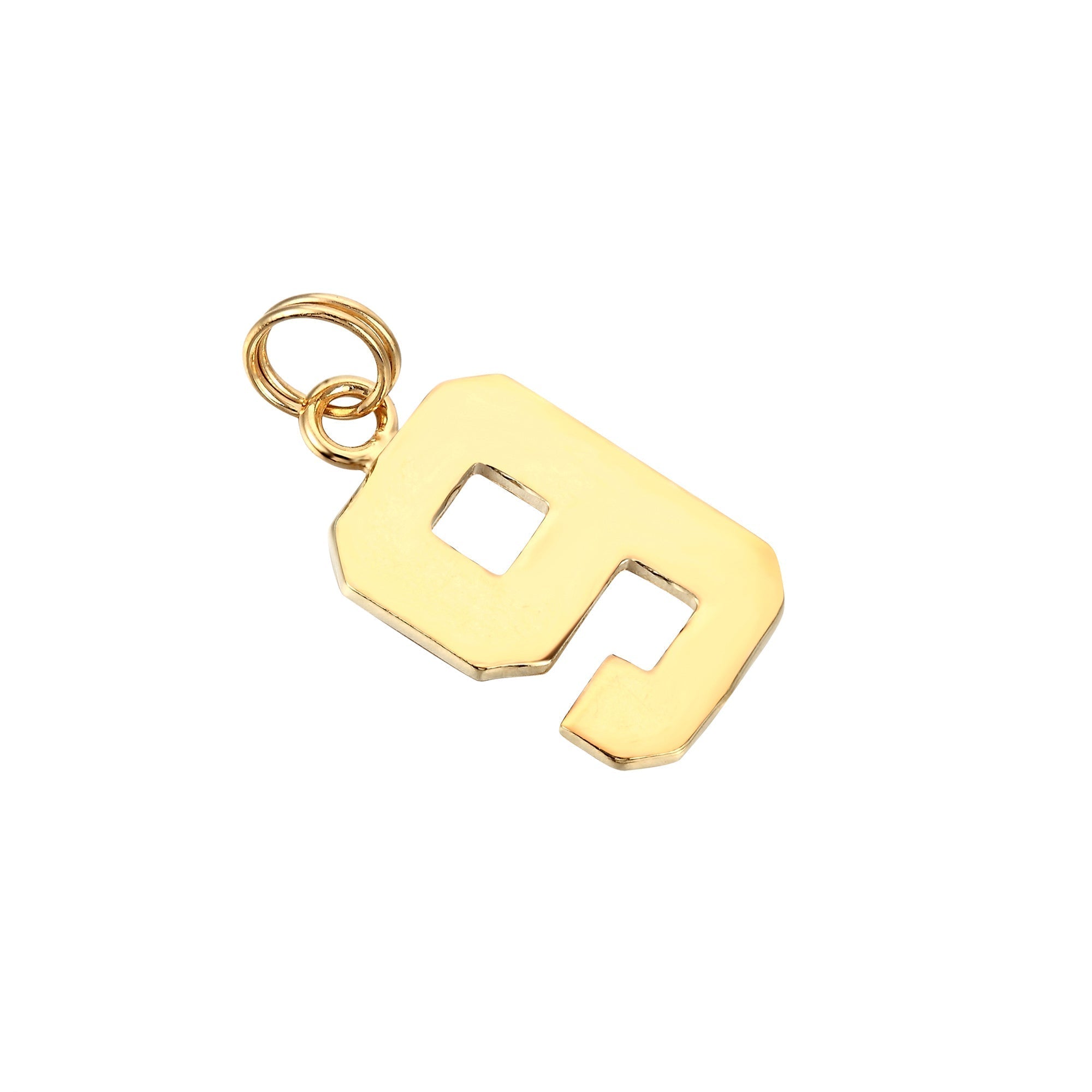 18ct Gold Plated Varsity Number Pendant