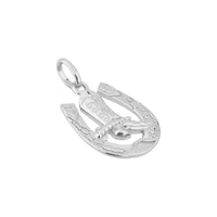 Silver horseshoe pendant on a white background - seolgold