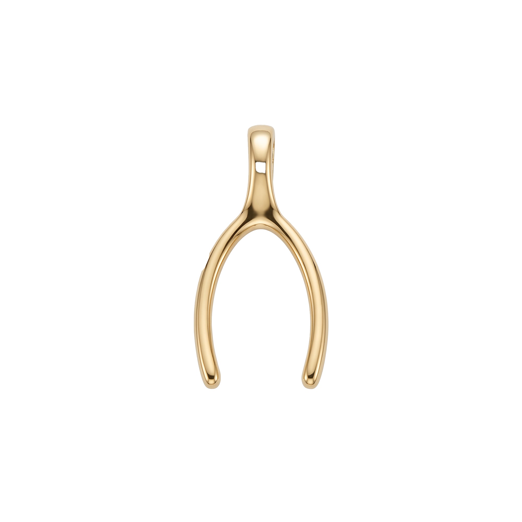 18ct Gold Plated Wishbone Pendant Charm