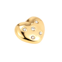 18ct Gold Vermeil CZ Bubble Heart Slider Charm - Seol Gold
