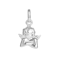 Silver angel pendant on a white background - seolgold