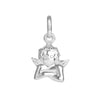 Silver angel pendant on a white background - seolgold