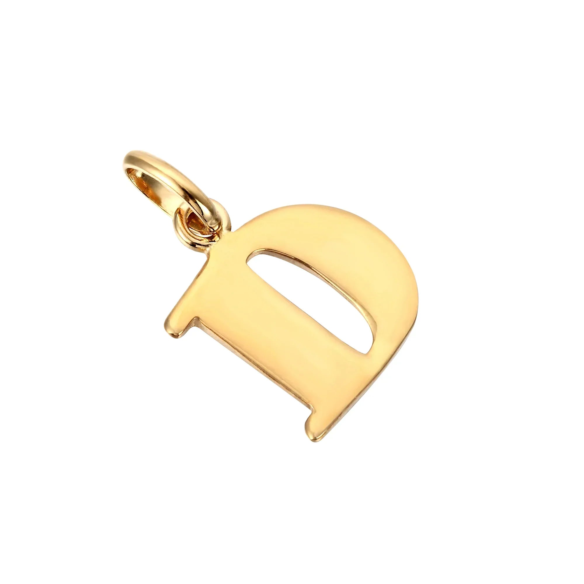 18ct Gold Plated Alphabet Letter Charm Pendant