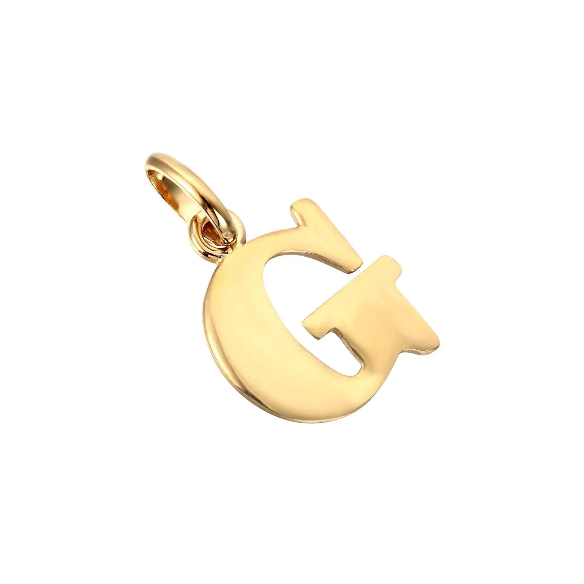 18ct Gold Plated Alphabet Letter Charm Pendant