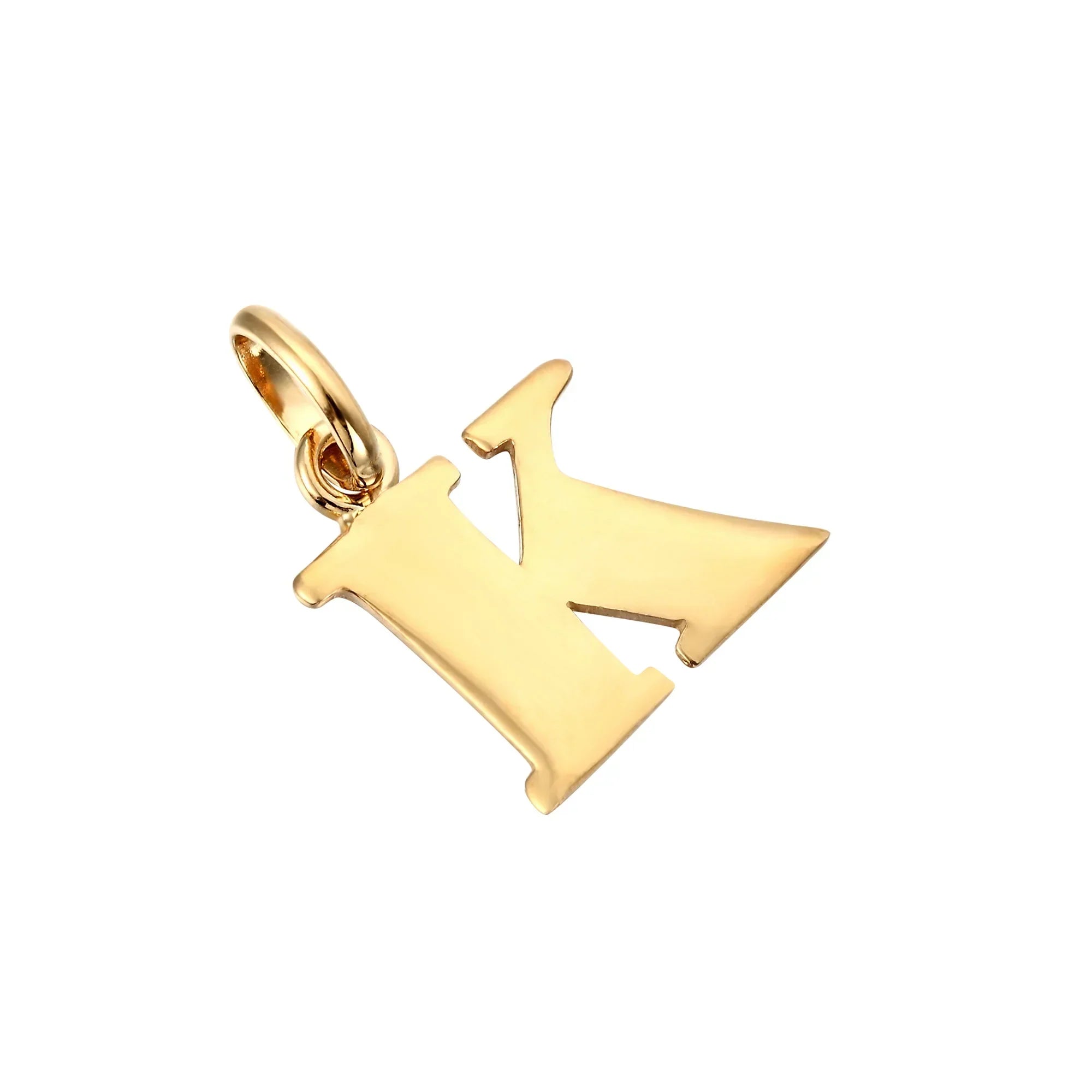 18ct Gold Plated Alphabet Letter Charm Pendant