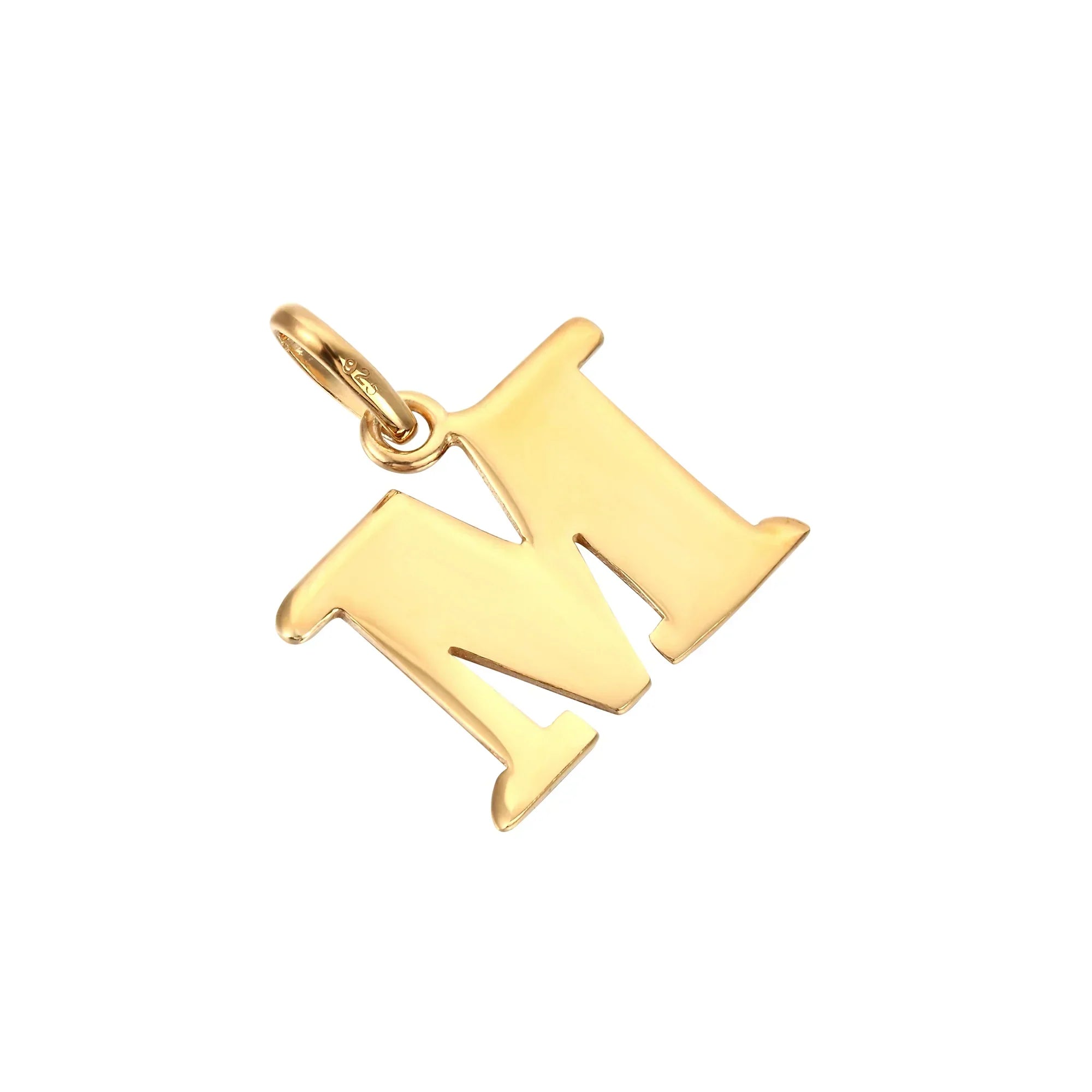 18ct Gold Plated Alphabet Letter Charm Pendant