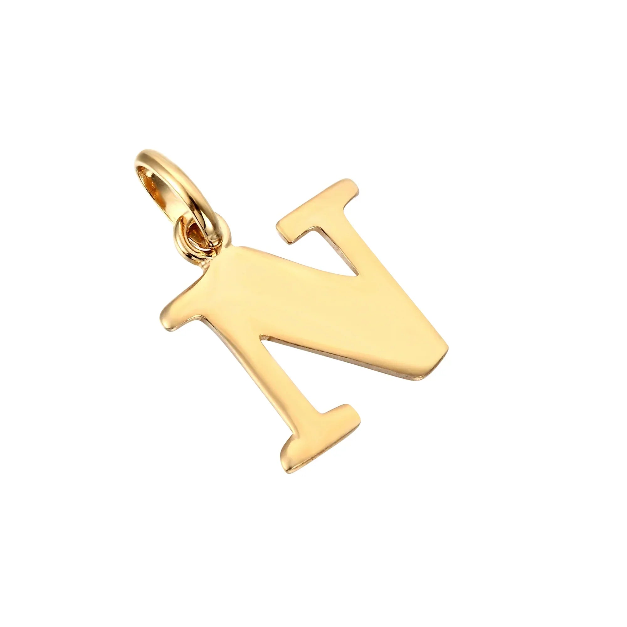 18ct Gold Plated Alphabet Letter Charm Pendant