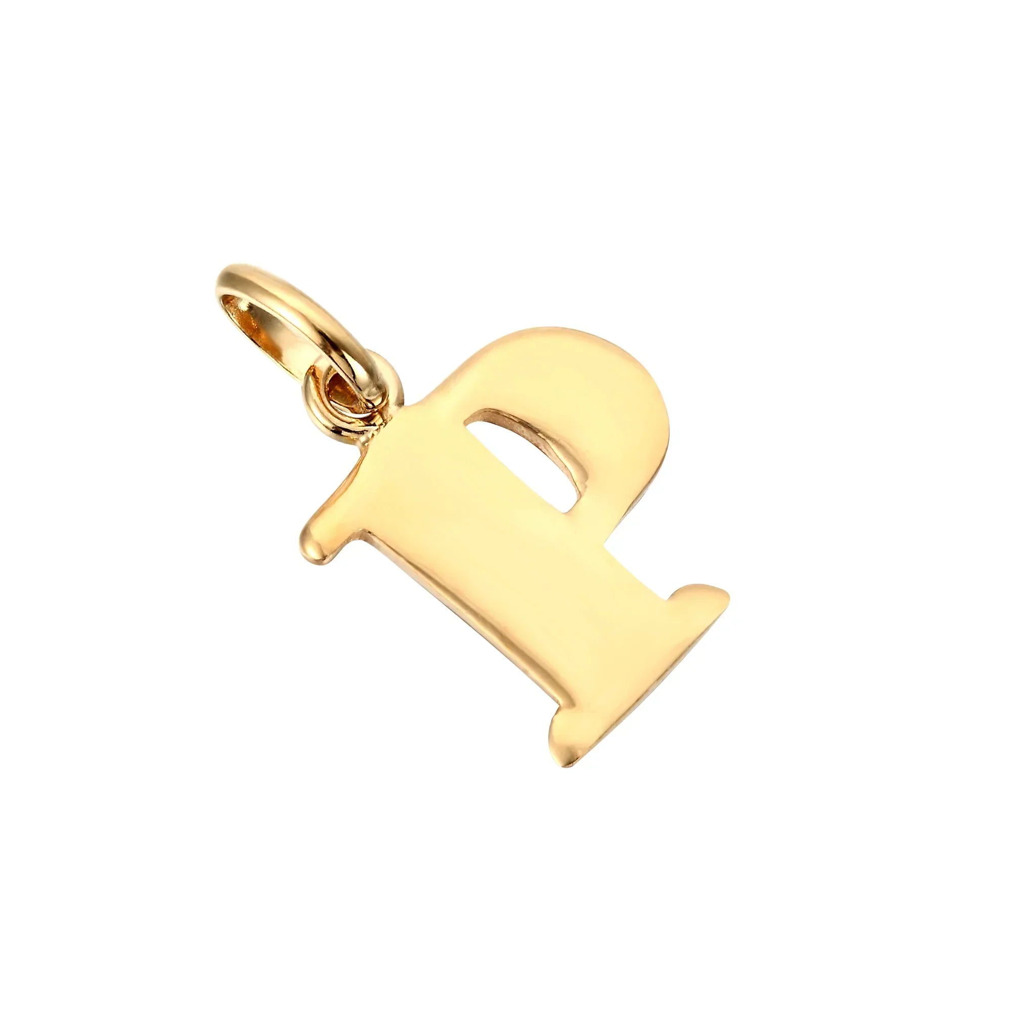 18ct Gold Plated Alphabet Letter Charm Pendant
