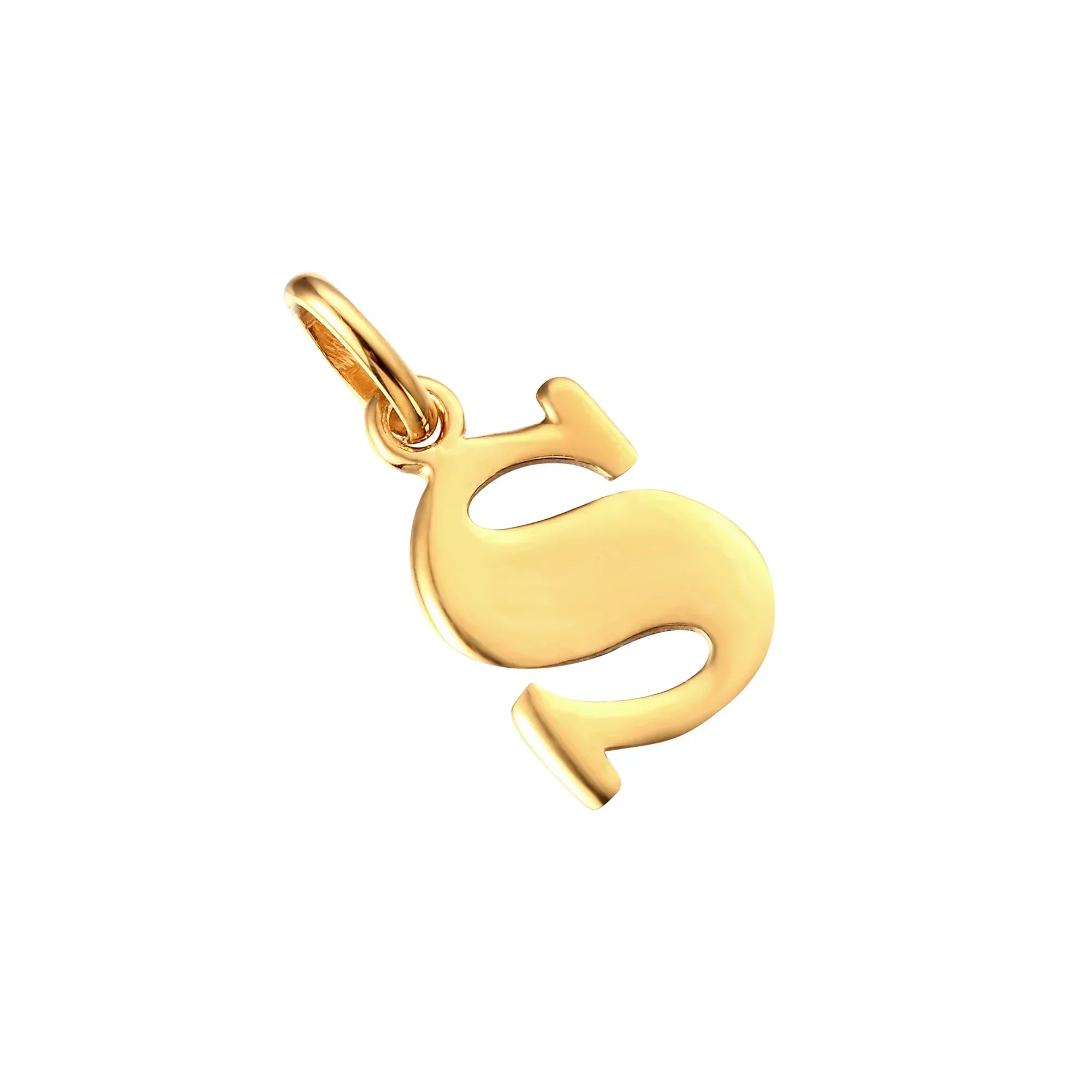 18ct Gold Plated Alphabet Letter Charm Pendant