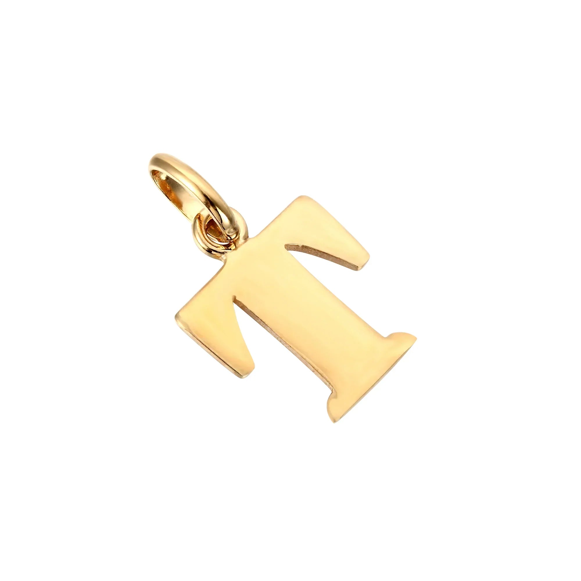 18ct Gold Plated Alphabet Letter Charm Pendant