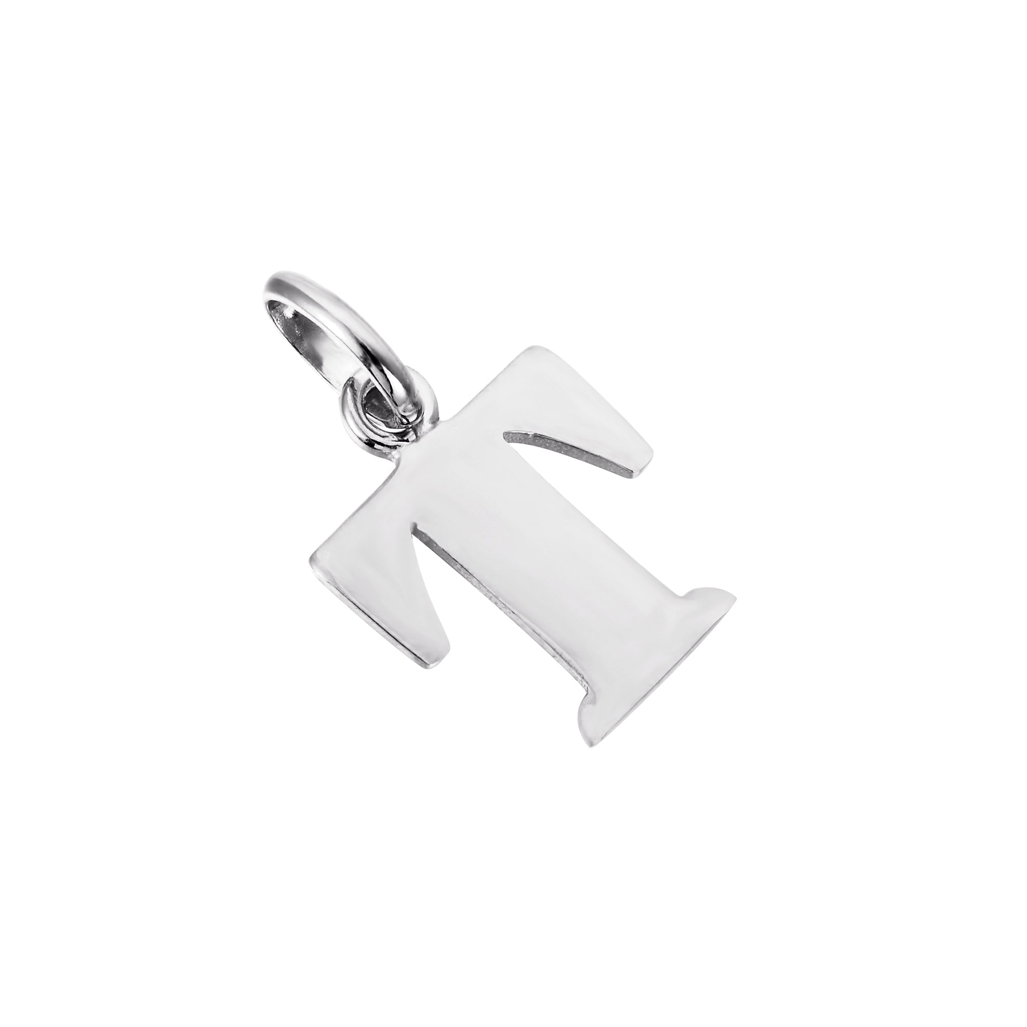 Initial Letter Charm Pendant - seol + gold