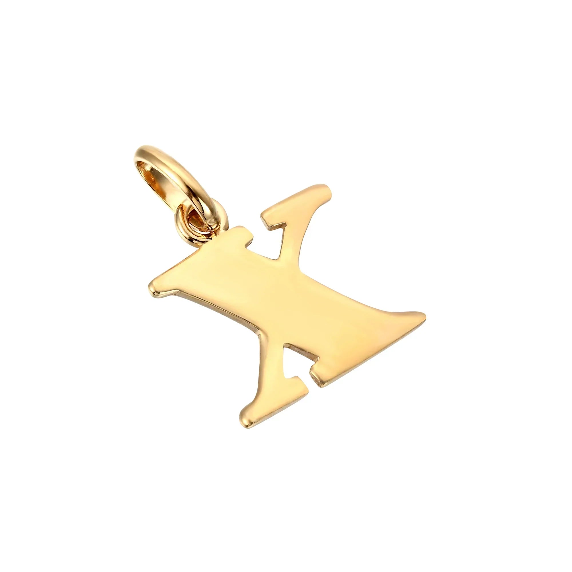 18ct Gold Plated Alphabet Letter Charm Pendant