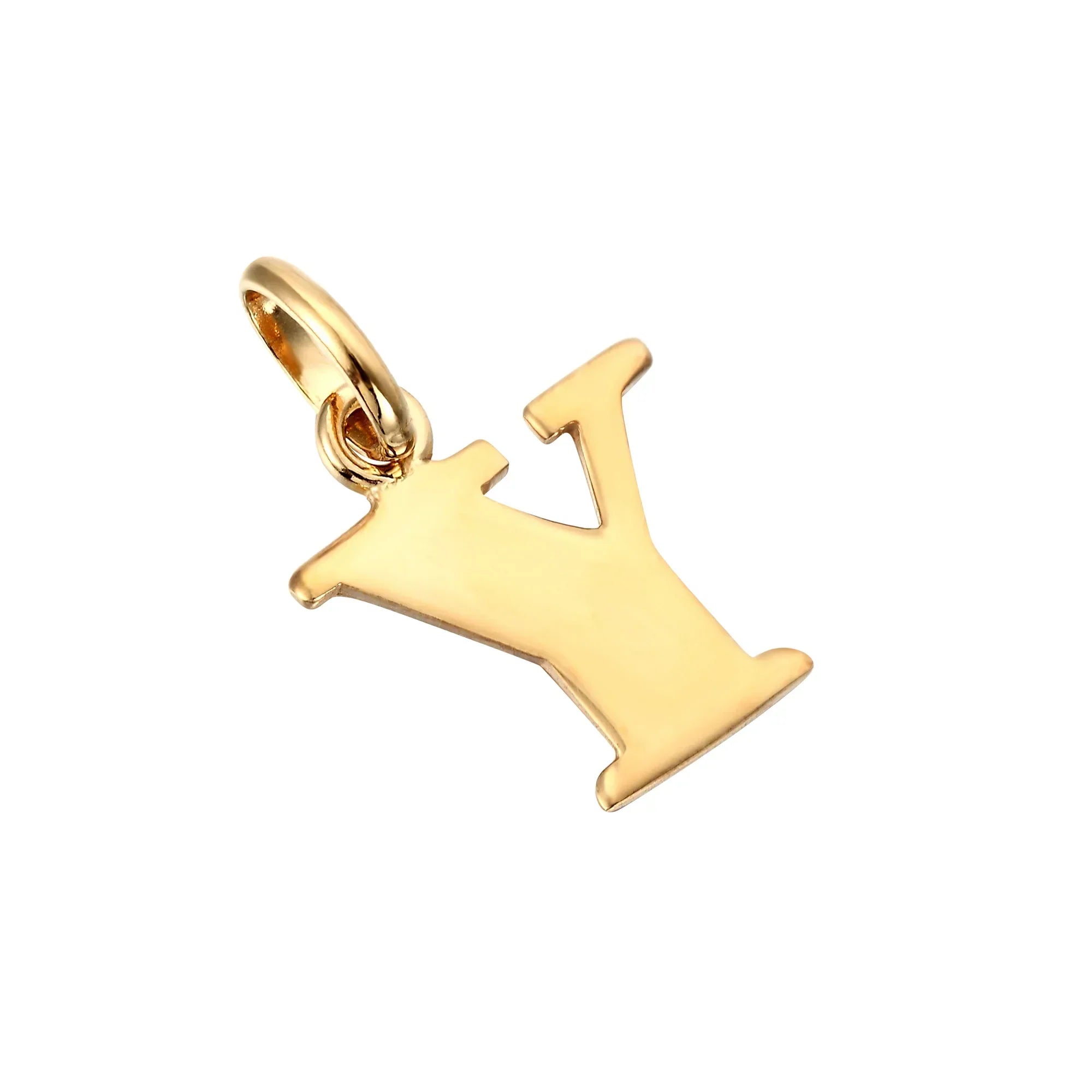 18ct Gold Plated Alphabet Letter Charm Pendant