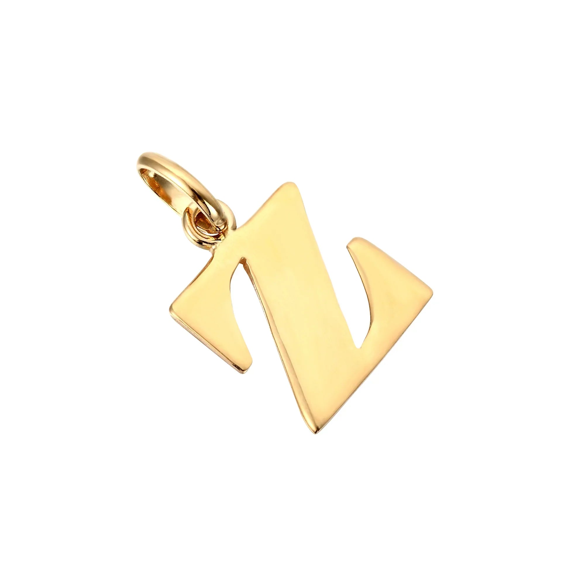 18ct Gold Plated Alphabet Letter Charm Pendant