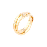 gold rolling star set russian wedding band ring - seolgold