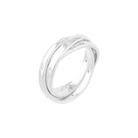 silver rolling star set russian wedding band ring - seolgold