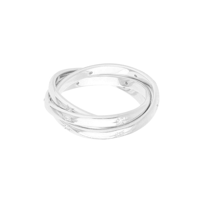 rolling star set russian wedding band ring - seolgold