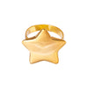 Gold star-shaped ring on a white background - seolgold