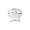 Silver star-shaped ring on a white background - seolgold