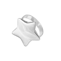 Silver star-shaped ring on a white background - seolgold