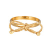 gold bow ring - seolgold