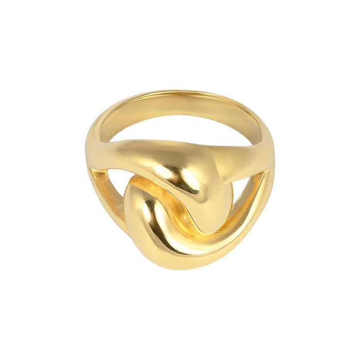 18ct Gold Vermeil Chunky Twist Ring - Seol Gold