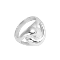 Seol Gold - Silver ring with a unique design on a white background