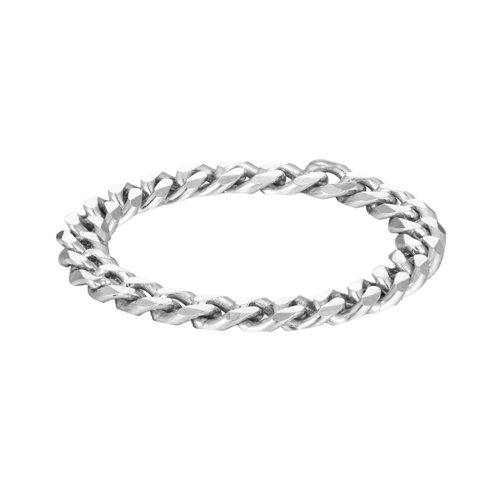 Sterling Silver Loose Chain Ring (Mens)