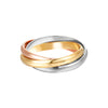 Mixed Metal Interlocking Rolling Ring - Seol Gold