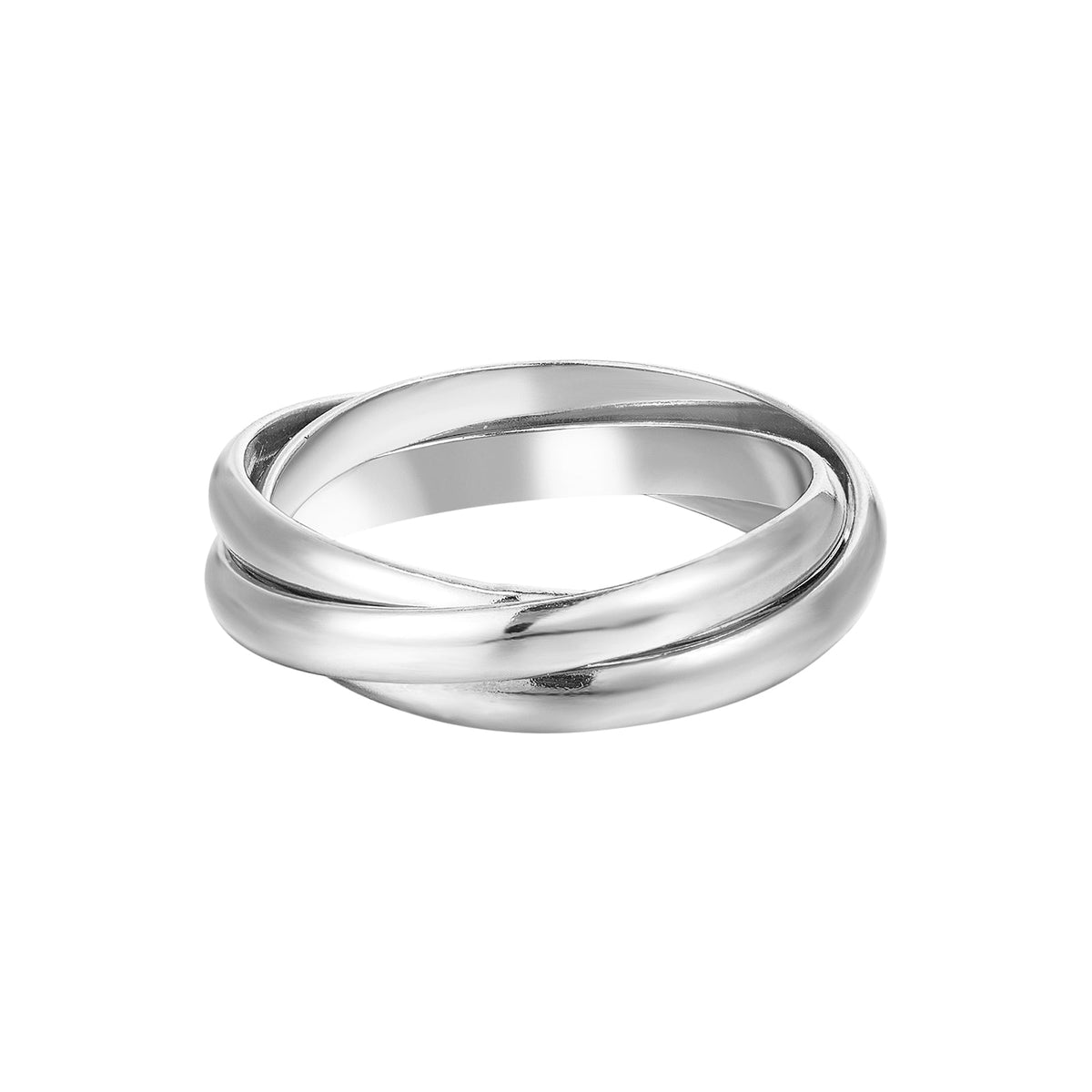 Sterling Silver Interlocking Rolling Ring