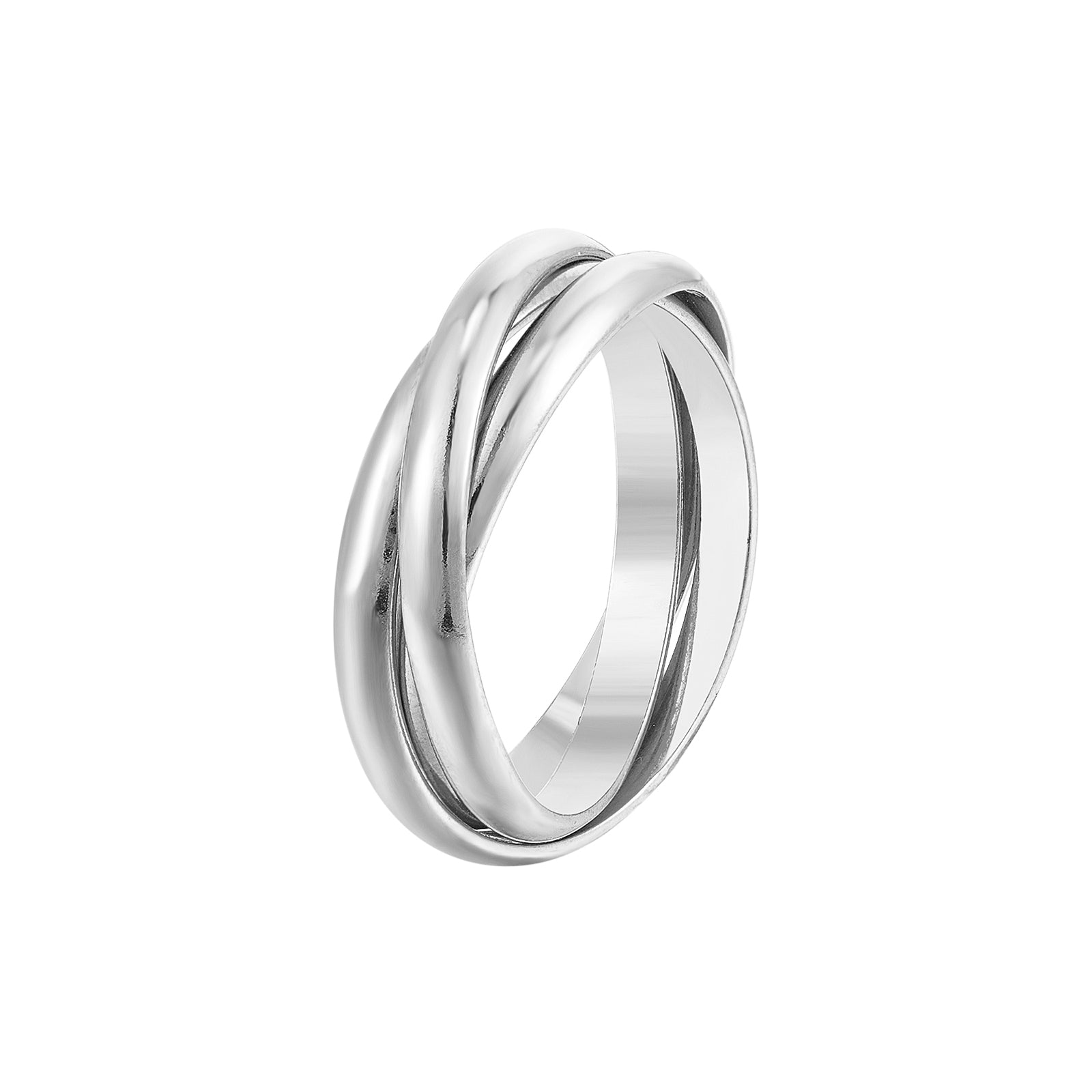 Revolving Ring Silver Sterling Silver Interlocking Rolling Ring