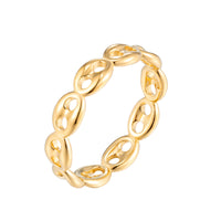 Gold chain-style ring on a white background - seol gold