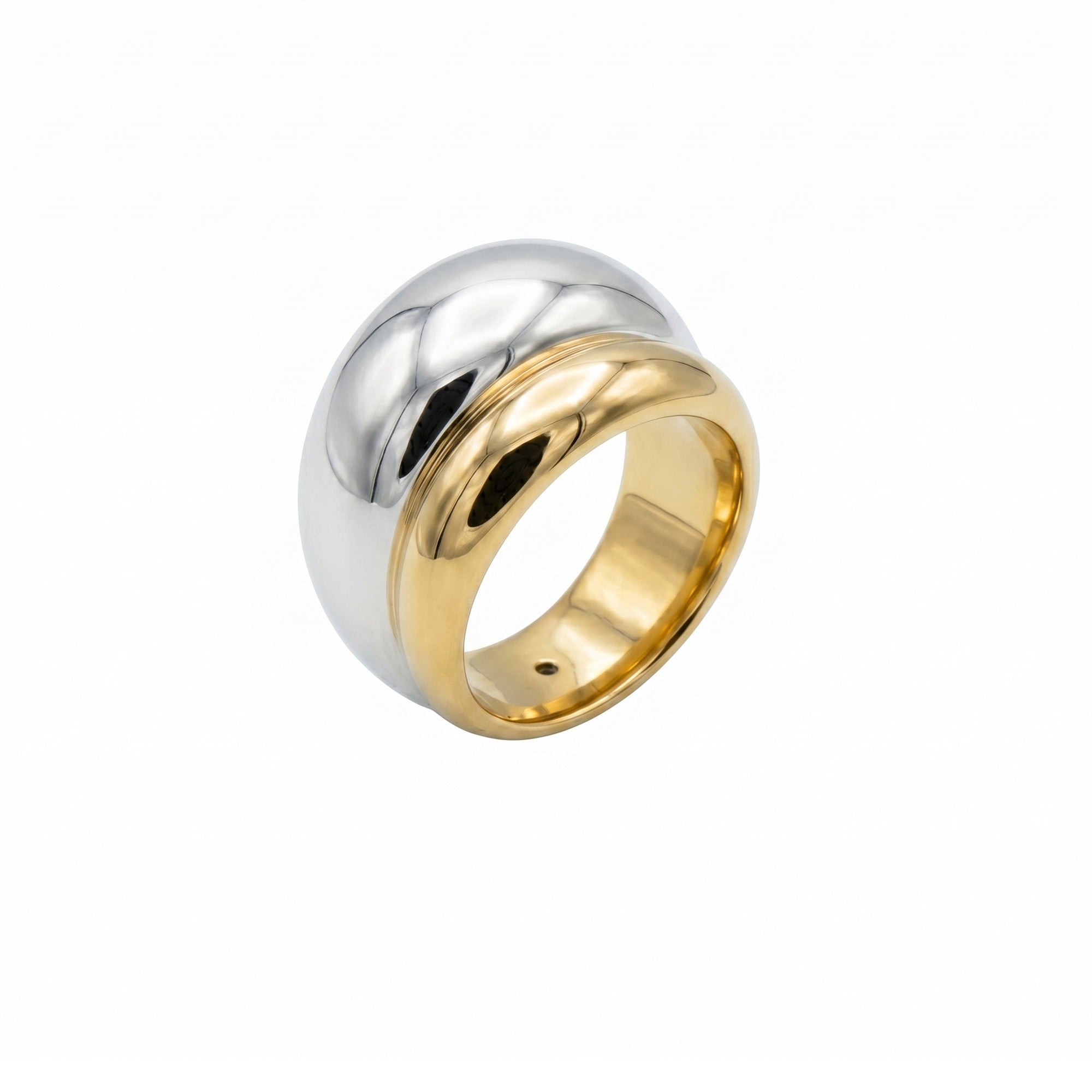 Mixed Metal Double Band Ring