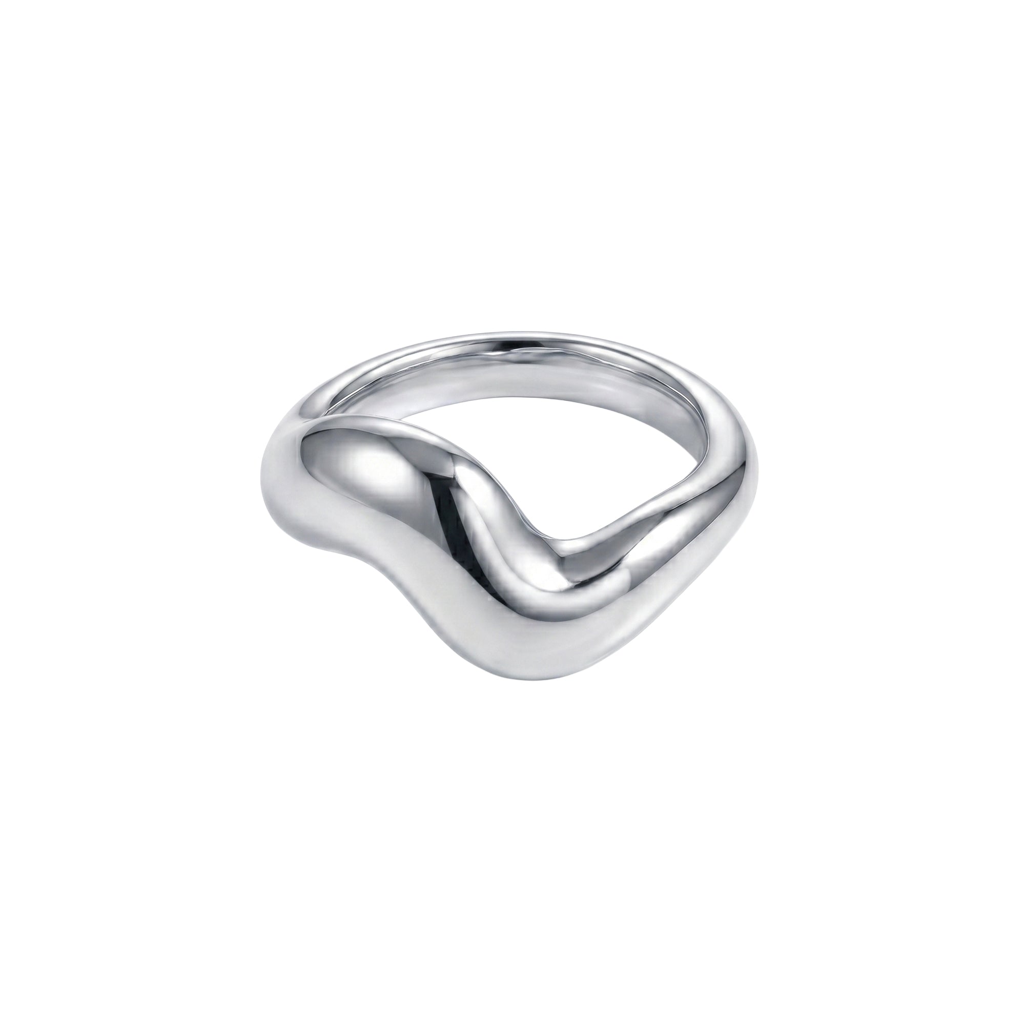 Sterling Silver Wave Band Ring