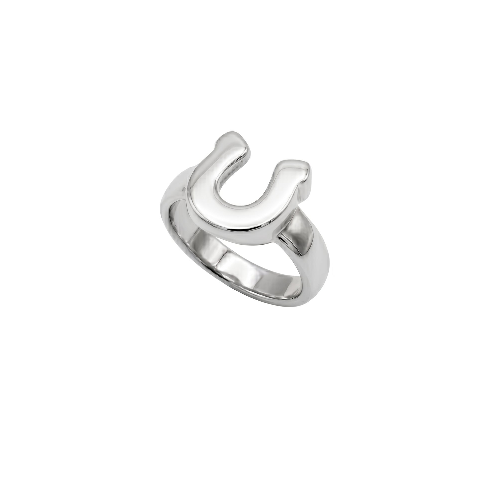 Sterling Silver Chunky Horseshoe Ring